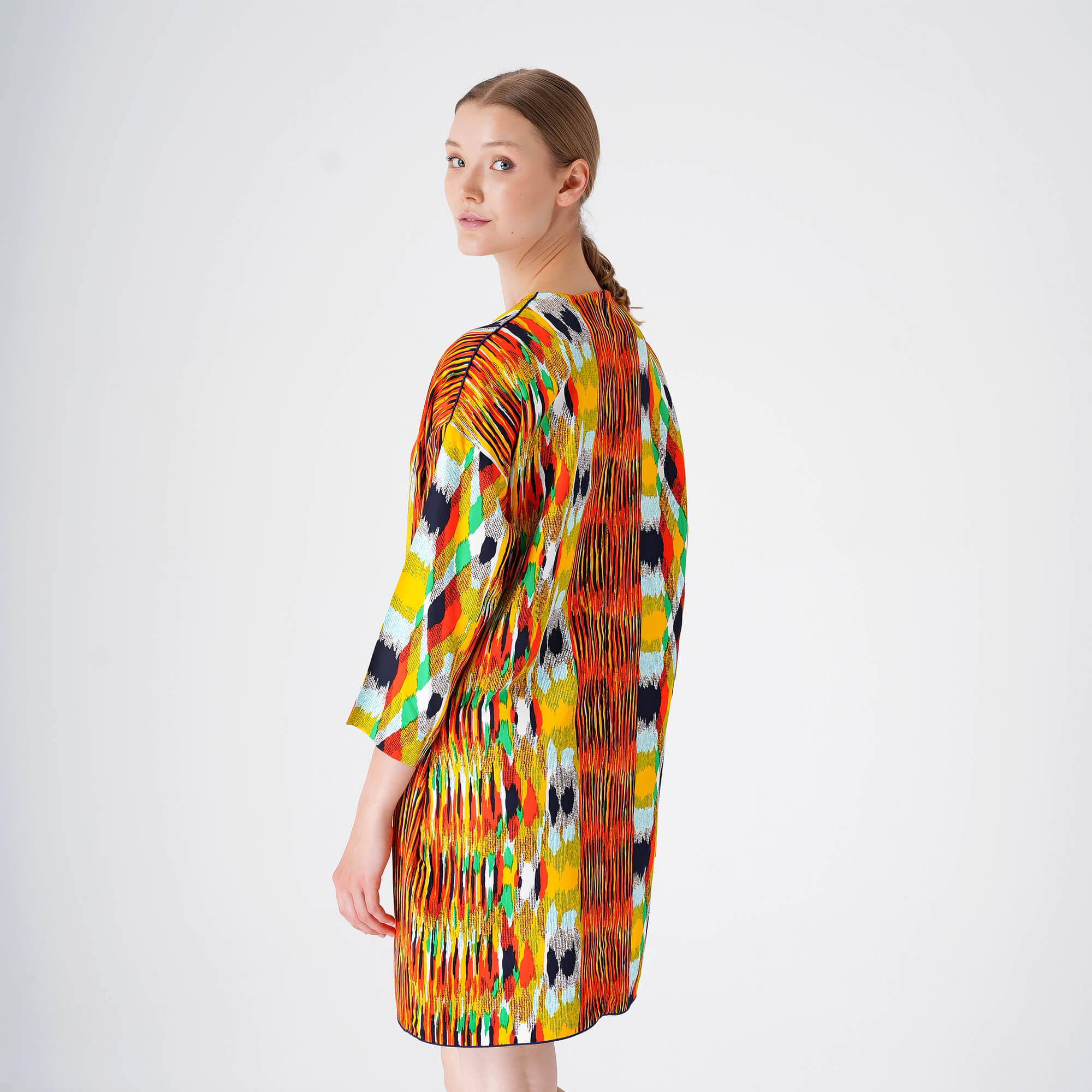 Celine - Multicolor Long Sleeved Pencil Dress